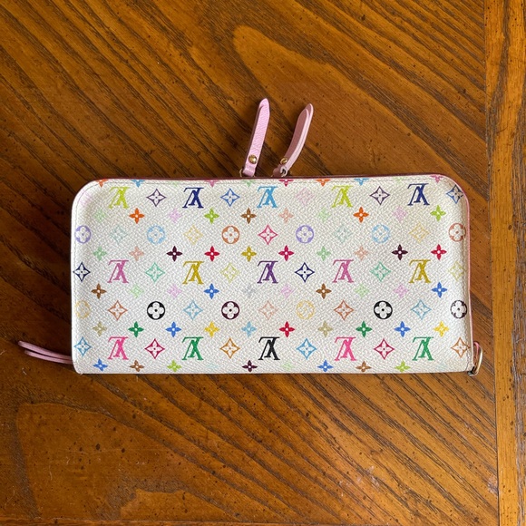 🚫SOLD🚫Authentic Louis Vuitton Insolite Wallet White Multicolor Litchi Pink - Picture 2 of 16